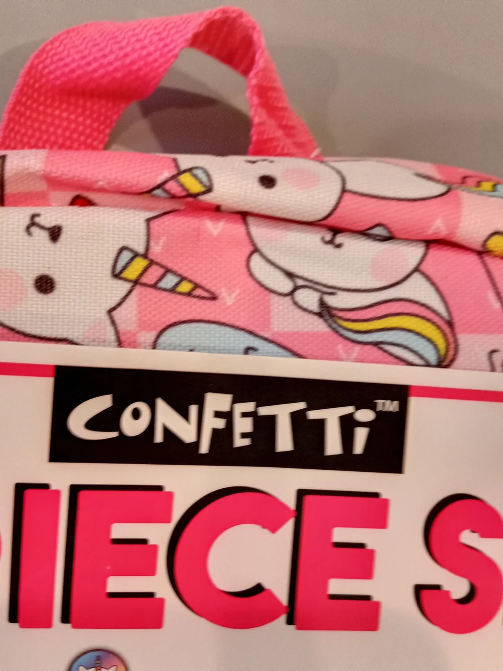 CONFETTI 9-Piece Pink Unicorn Backpack Set NEW